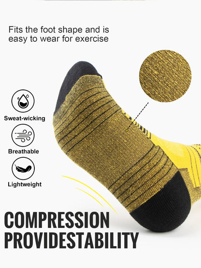WRELS 1/3Pairs Merino Wool Running Socks Compression Support Thick Cushion Wool Socks For Running Hiking Moisture Wicking Socks Beauty World Shop