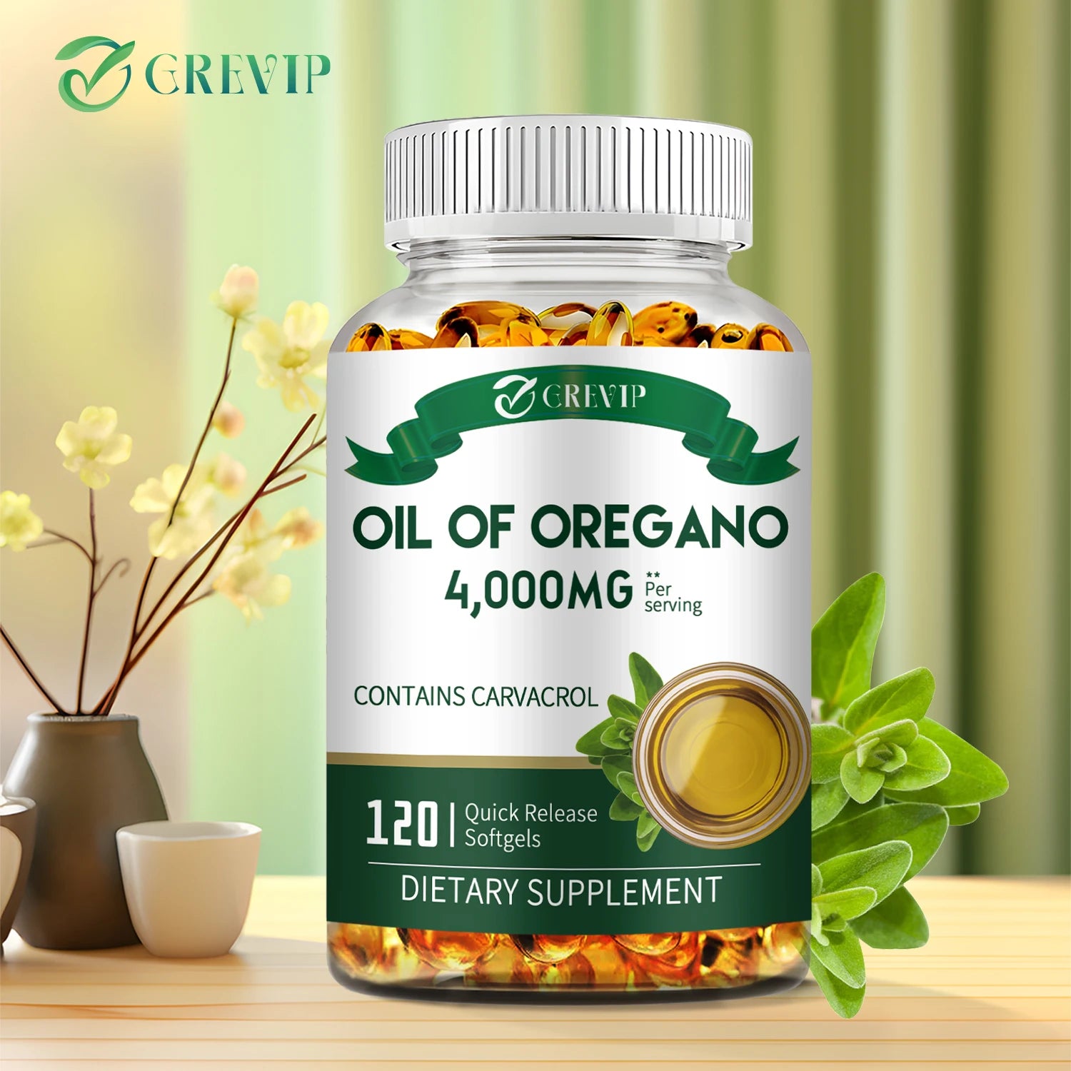 Oil of Oregano - for Digestion, Heart Health, Detoxification and Immune Support - 120 Capsules Beauty World Shop