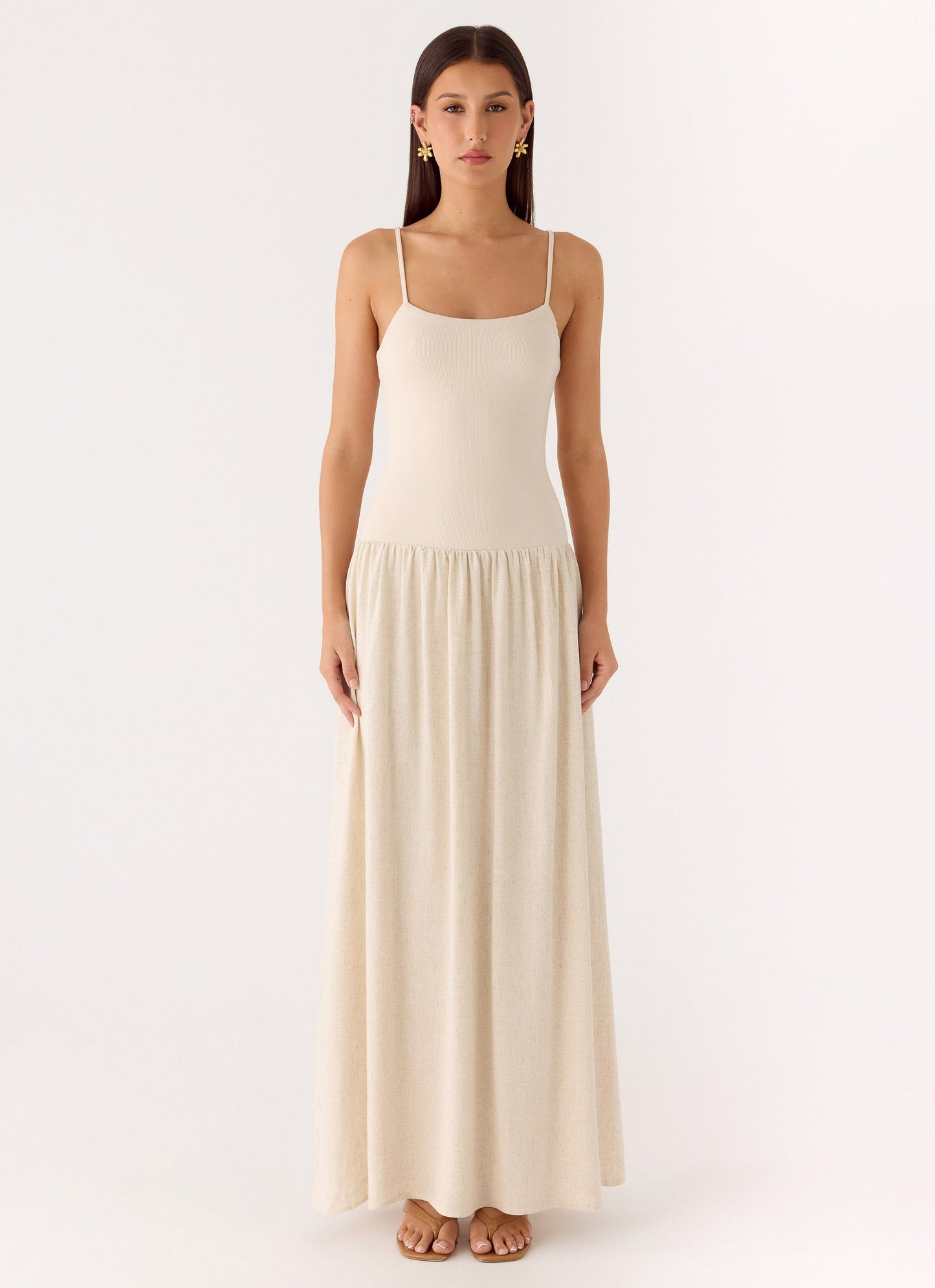 Ali Linen Maxi Dress - Oatmeal Peppermayo Exclusive