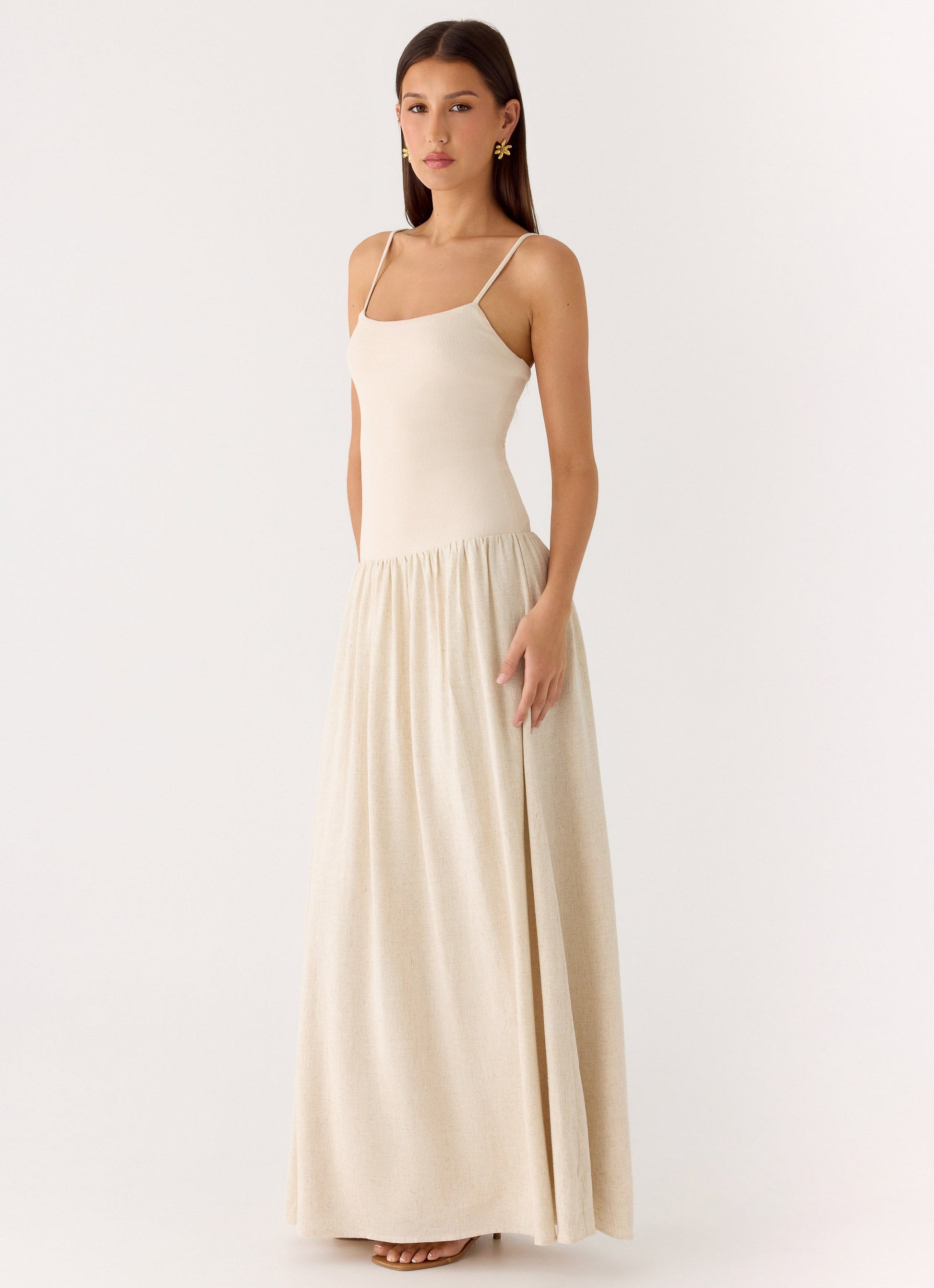 Ali Linen Maxi Dress - Oatmeal Peppermayo Exclusive
