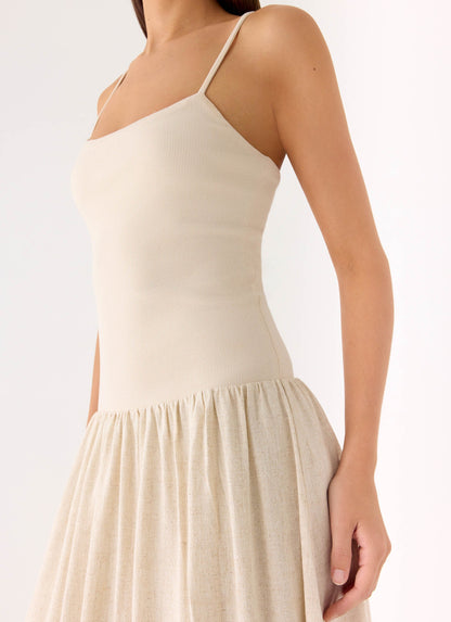 Ali Linen Maxi Dress - Oatmeal Peppermayo Exclusive