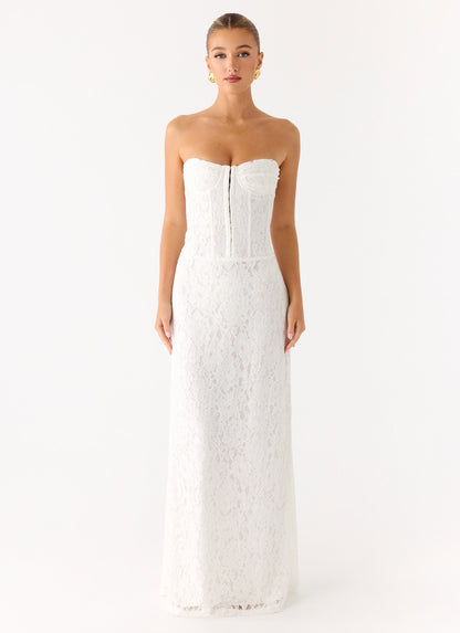 Already Know Lace Maxi Dress - White Peppermayo Exclusive