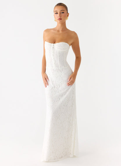 Already Know Lace Maxi Dress - White Peppermayo Exclusive