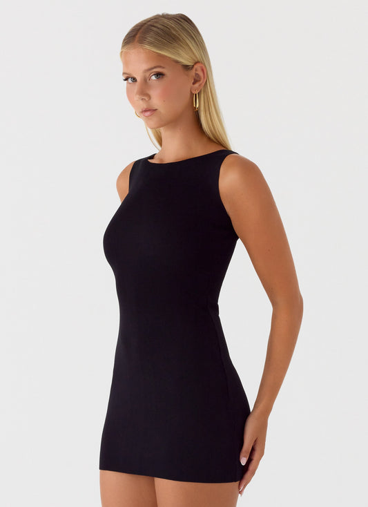 Amaris Knit Mini Dress - Black Peppermayo Exclusive