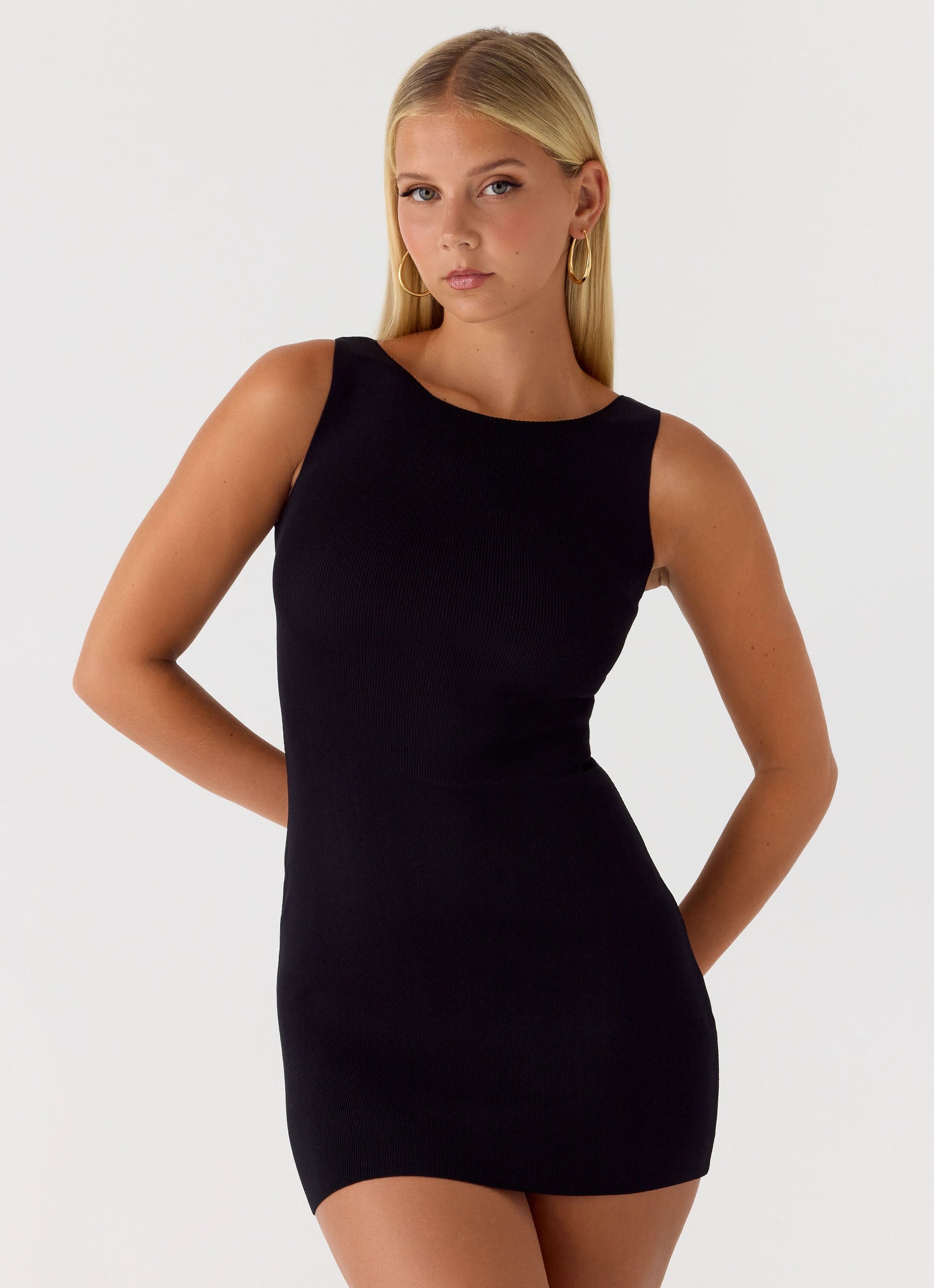 Amaris Knit Mini Dress - Black Peppermayo Exclusive