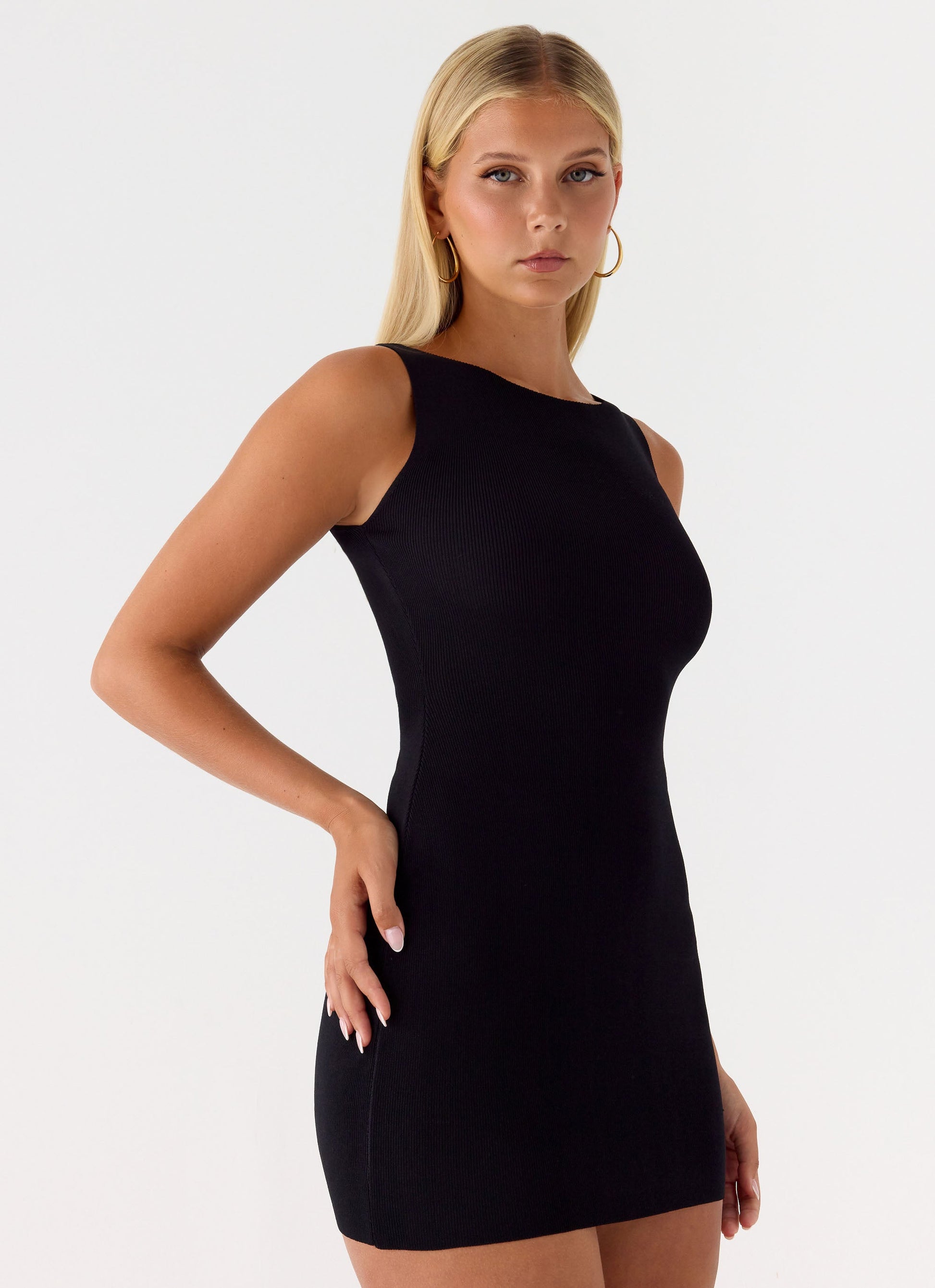 Amaris Knit Mini Dress - Black Peppermayo Exclusive