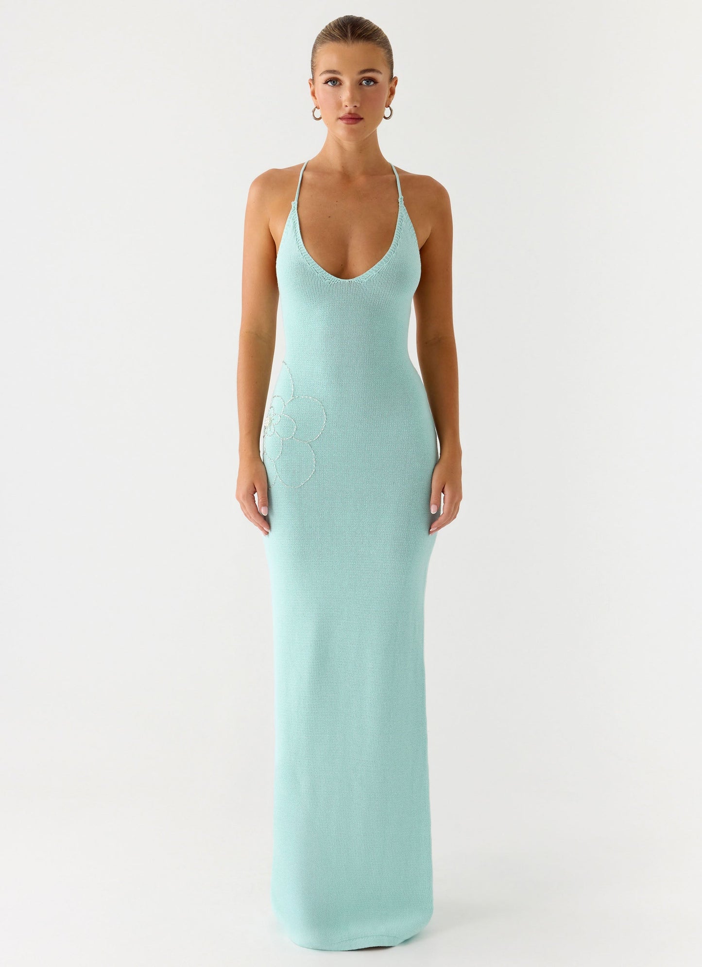 Amaya Knit Maxi Dress - Aqua Peppermayo Exclusive