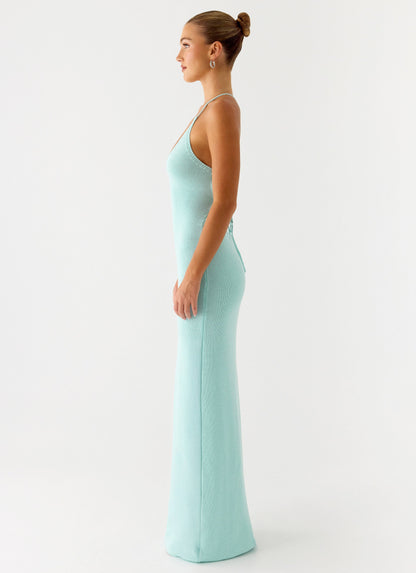 Amaya Knit Maxi Dress - Aqua Peppermayo Exclusive