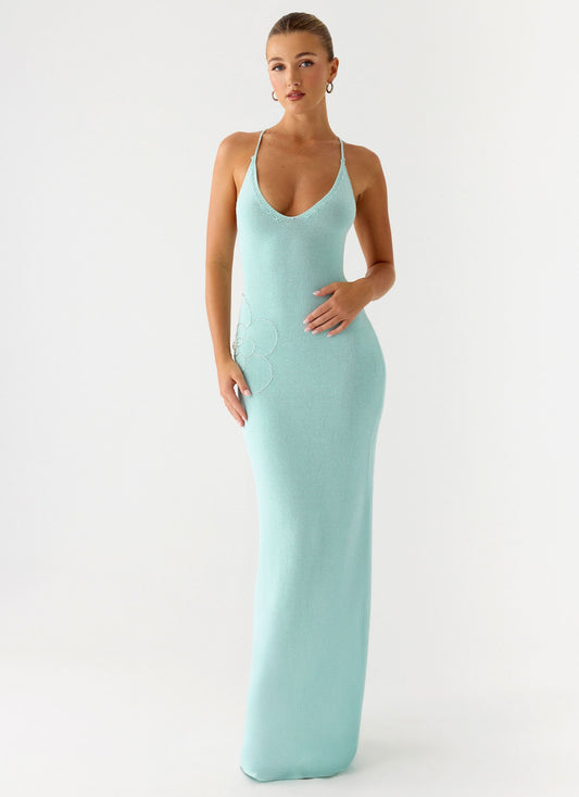 Amaya Knit Maxi Dress - Aqua Peppermayo Exclusive
