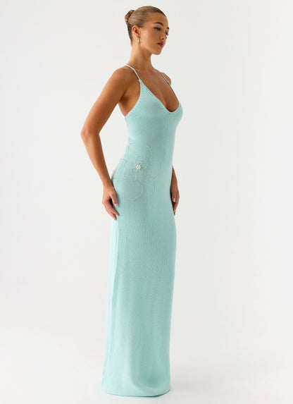 Amaya Knit Maxi Dress - Aqua Peppermayo Exclusive