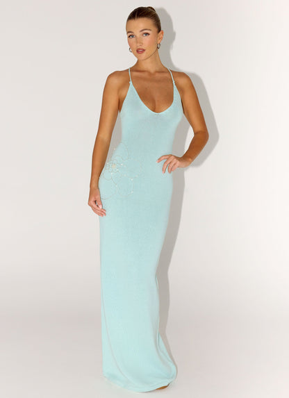 Amaya Knit Maxi Dress - Aqua Peppermayo Exclusive