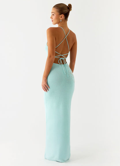Amaya Knit Maxi Dress - Aqua Peppermayo Exclusive