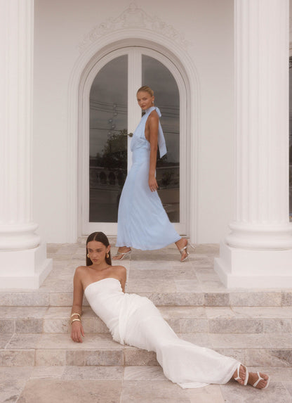 Anticipating Sequin Maxi Dress - White Peppermayo Exclusive