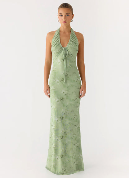 Ask You Twice Maxi Dress - Blurred Lime Peppermayo Exclusive