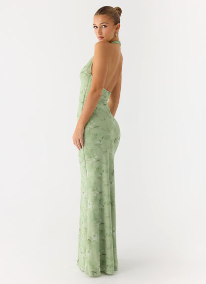Ask You Twice Maxi Dress - Blurred Lime Peppermayo Exclusive