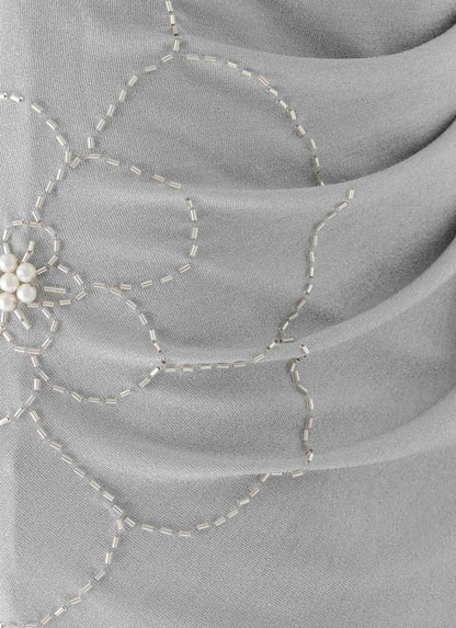 Atenea Cowl Mini Dress - Silver Peppermayo Exclusive