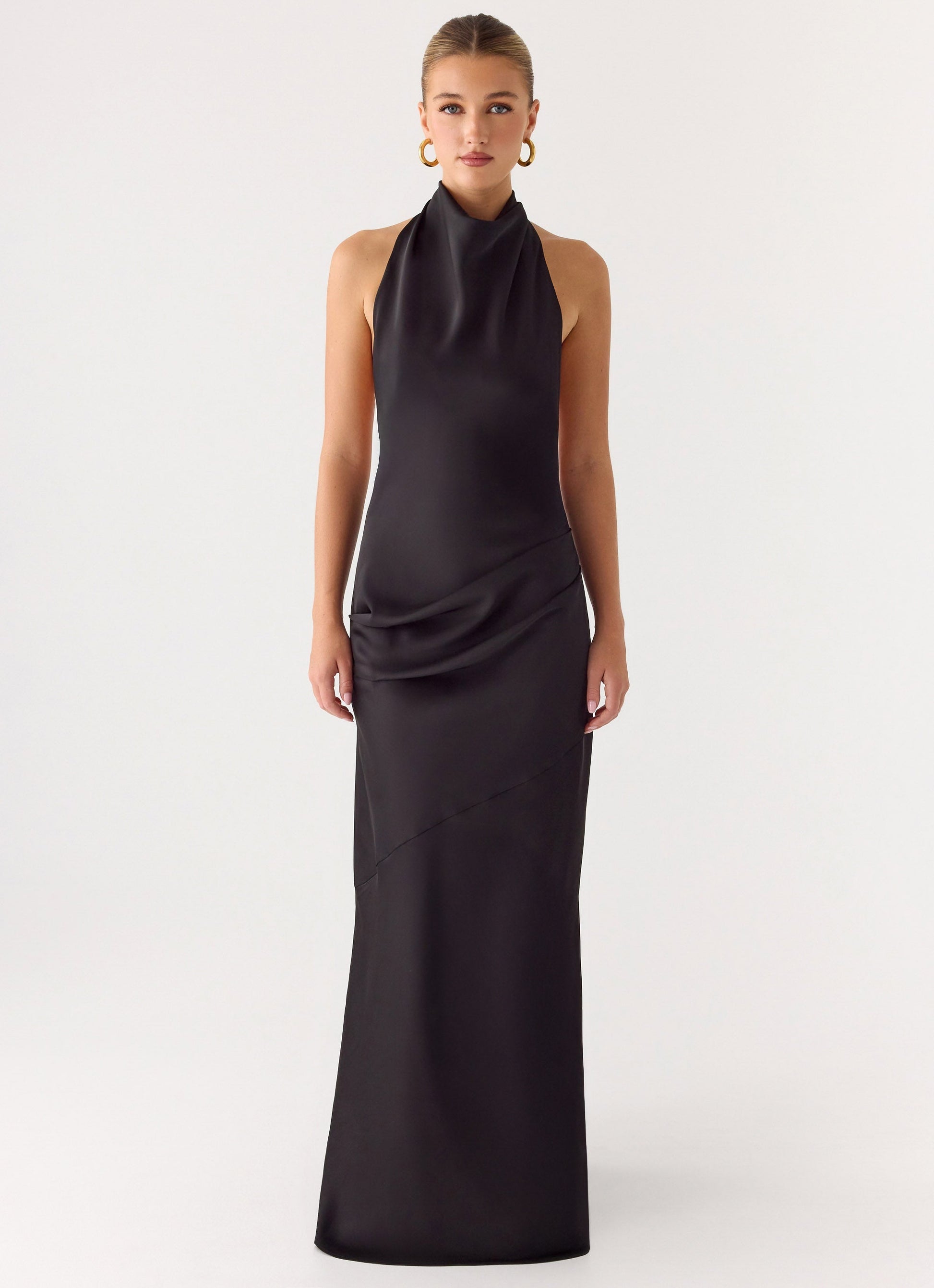 Back To Life Halter Maxi Dress - Black Peppermayo Exclusive