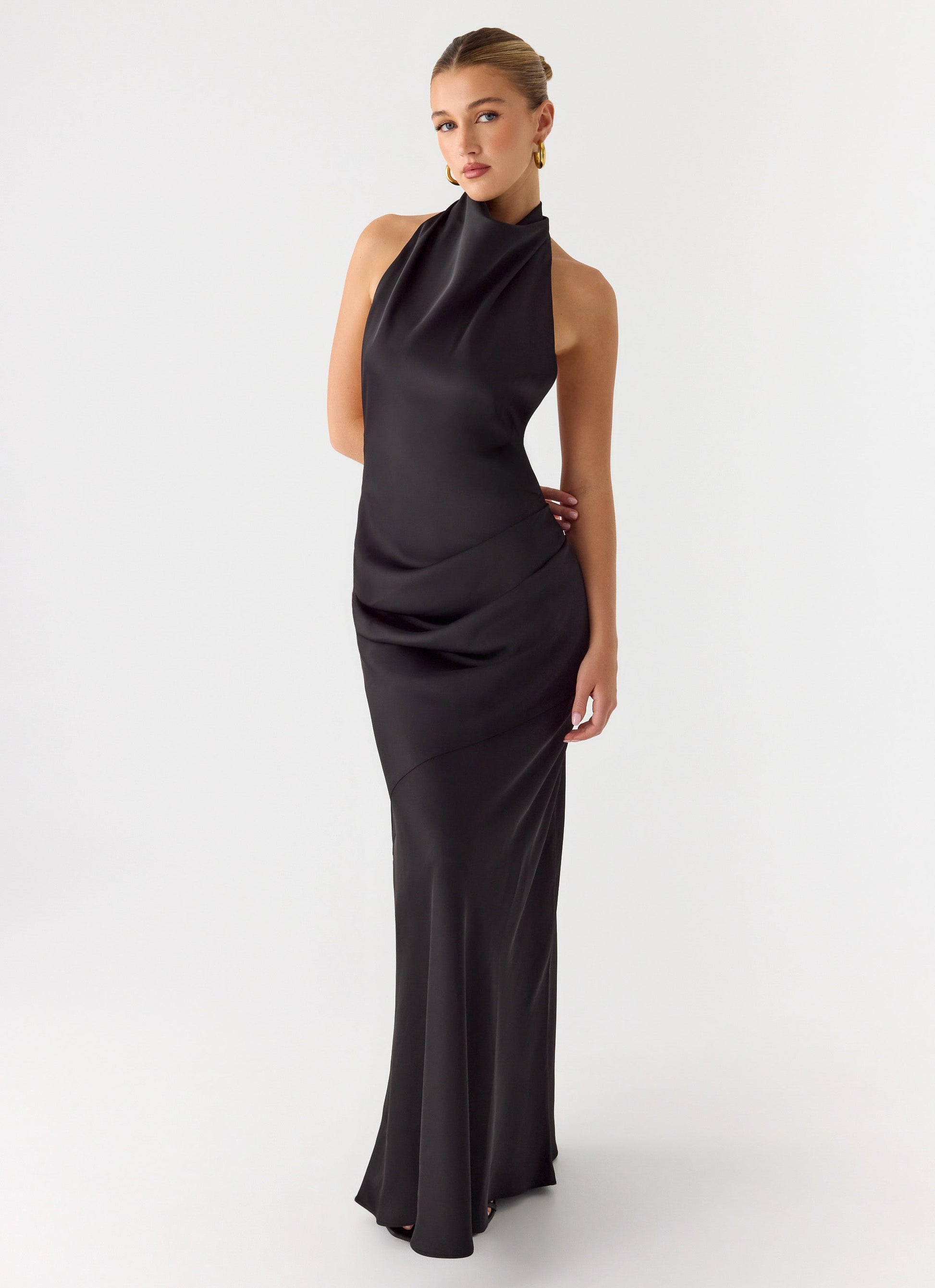 Back To Life Halter Maxi Dress - Black Peppermayo Exclusive