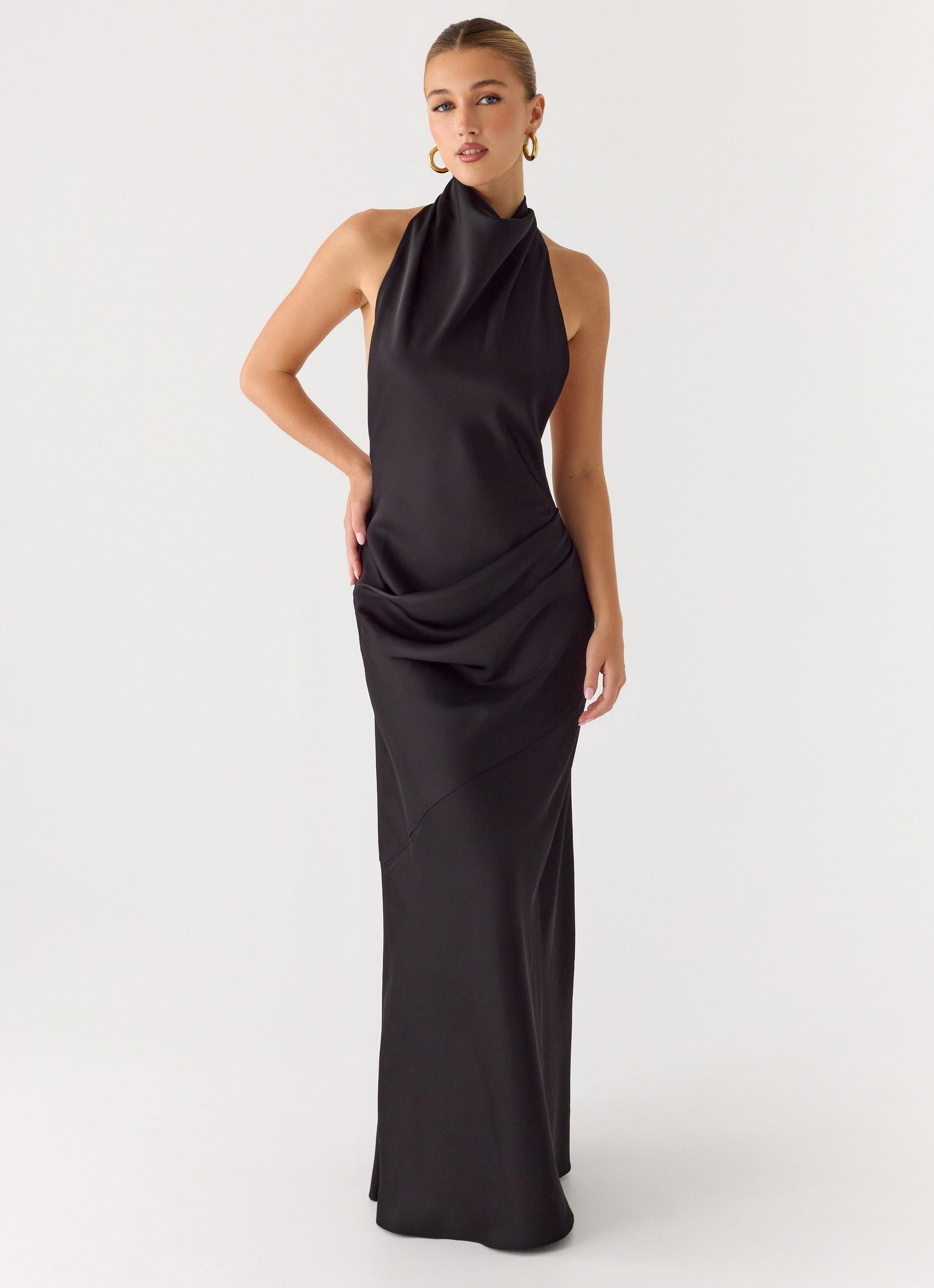 Back To Life Halter Maxi Dress - Black Peppermayo Exclusive