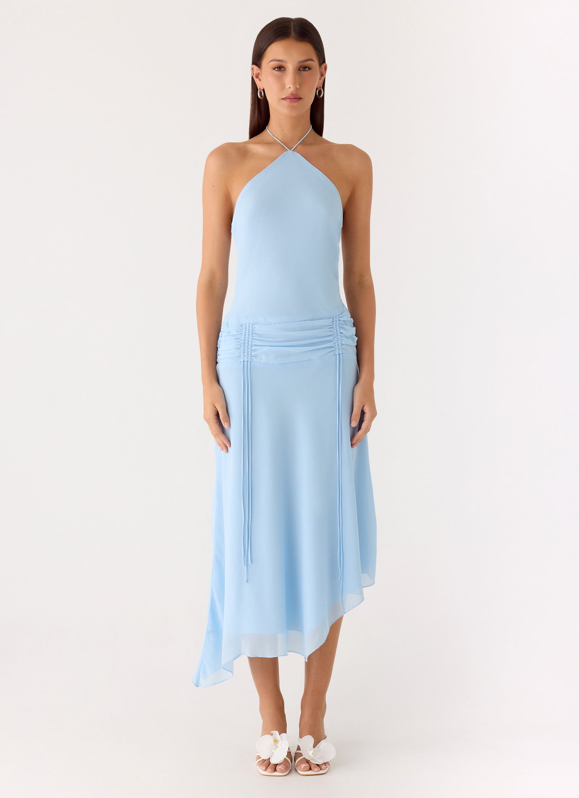 Becerra Chiffon Midi Dress - Blue Peppermayo Exclusive