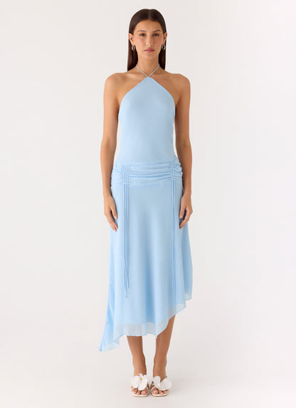 Becerra Chiffon Midi Dress - Blue Peppermayo Exclusive