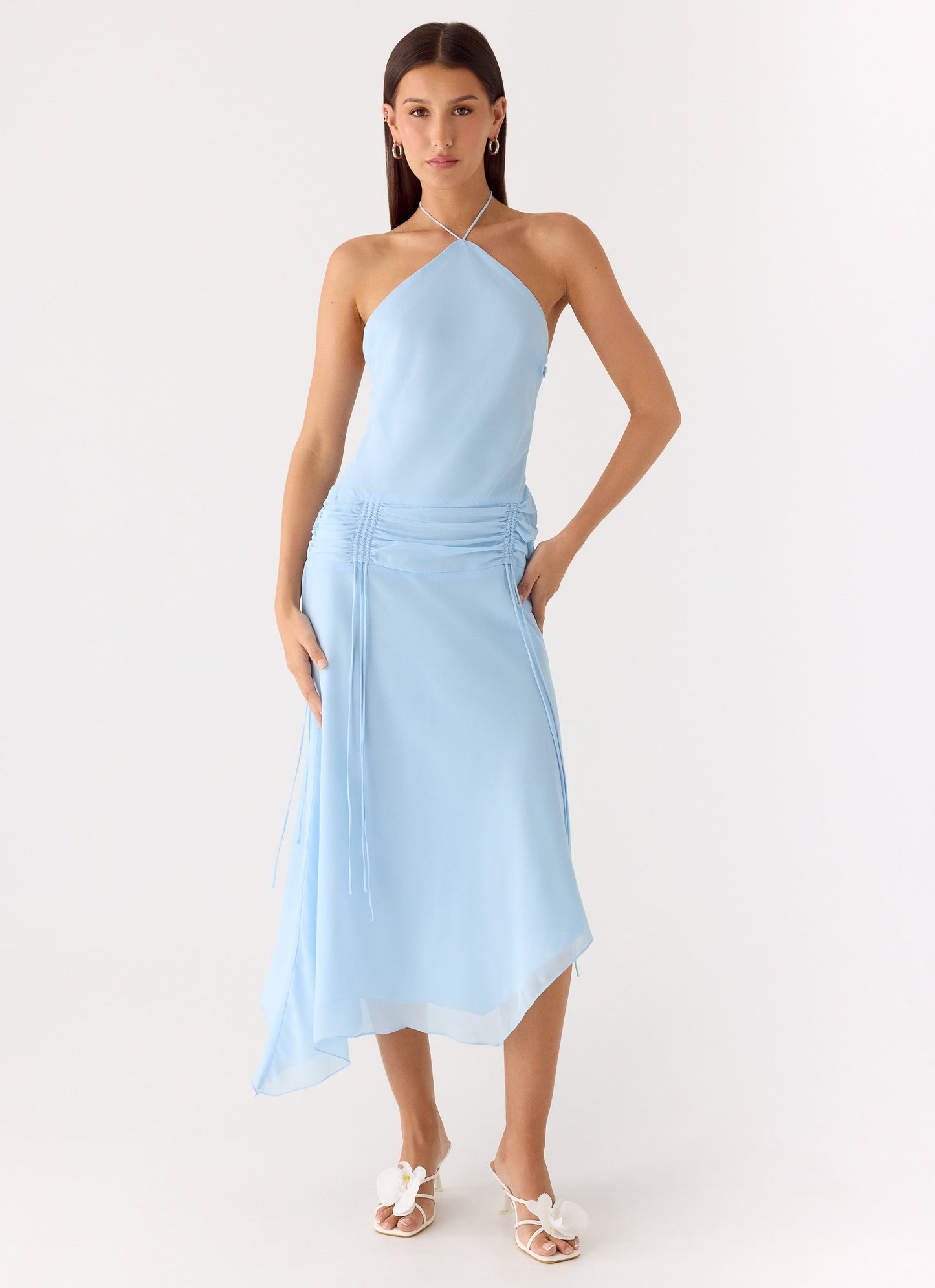 Becerra Chiffon Midi Dress - Blue Peppermayo Exclusive