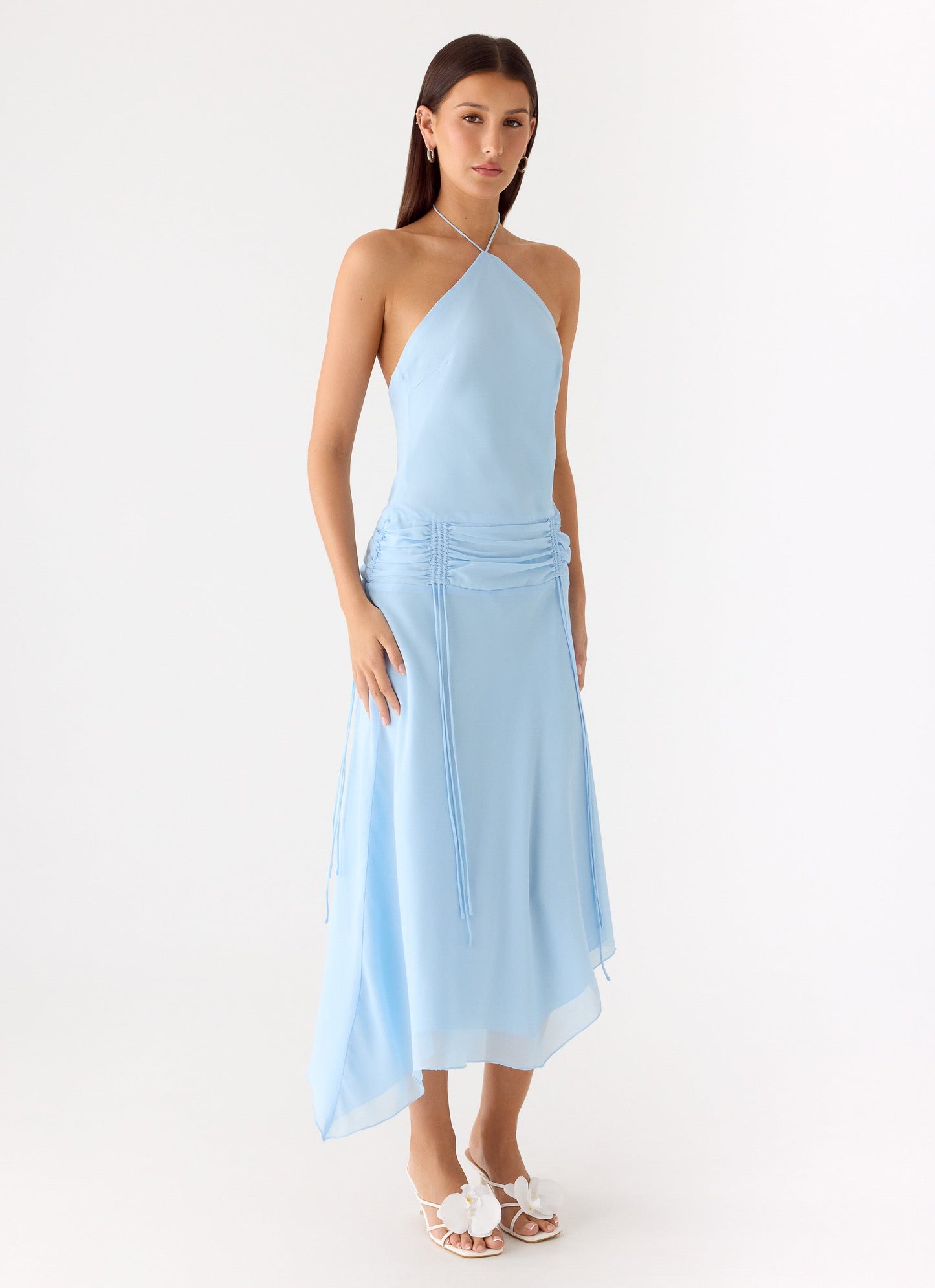 Becerra Chiffon Midi Dress - Blue Peppermayo Exclusive