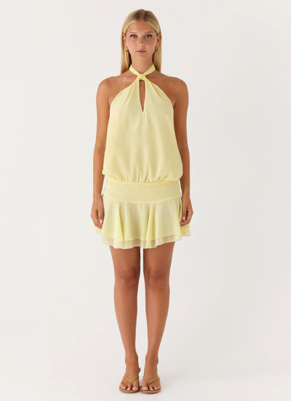 Beginning Mini Dress - Butter Yellow Peppermayo Exclusive
