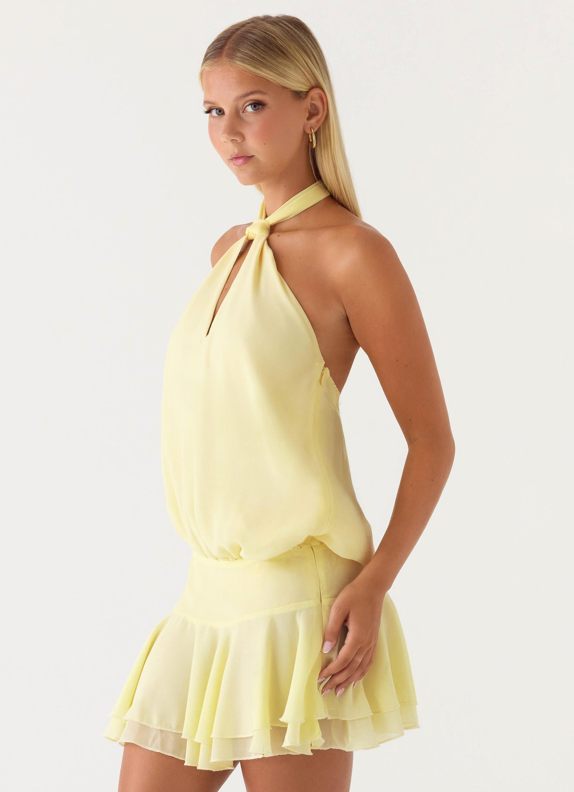 Beginning Mini Dress - Butter Yellow Peppermayo Exclusive