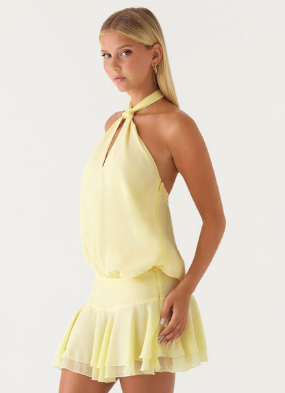 Beginning Mini Dress - Butter Yellow Peppermayo Exclusive