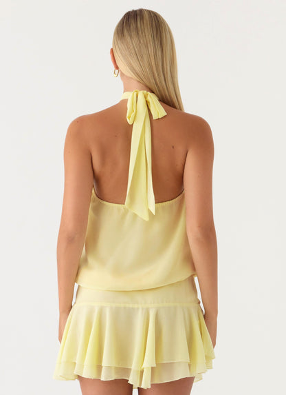 Beginning Mini Dress - Butter Yellow Peppermayo Exclusive