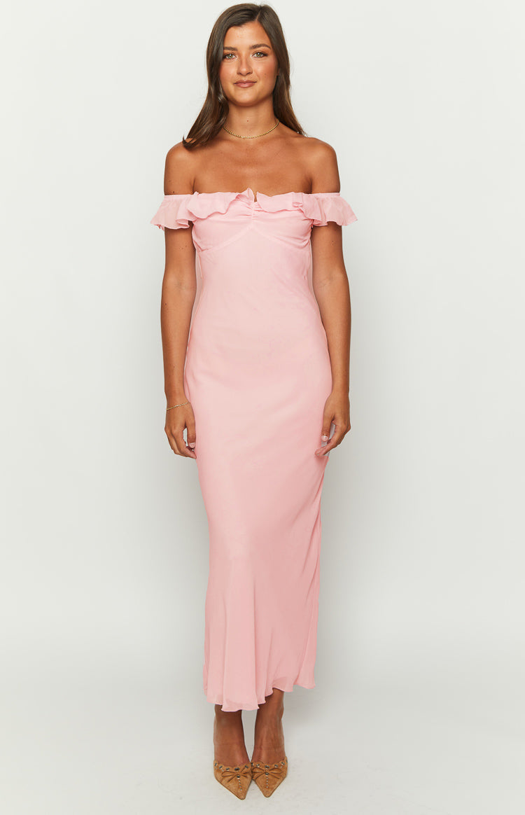 Bellflower Pink Chiffon Maxi Dress BB Exclusive