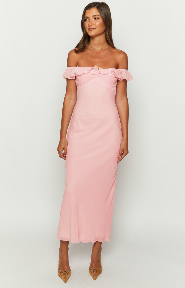Bellflower Pink Chiffon Maxi Dress BB Exclusive