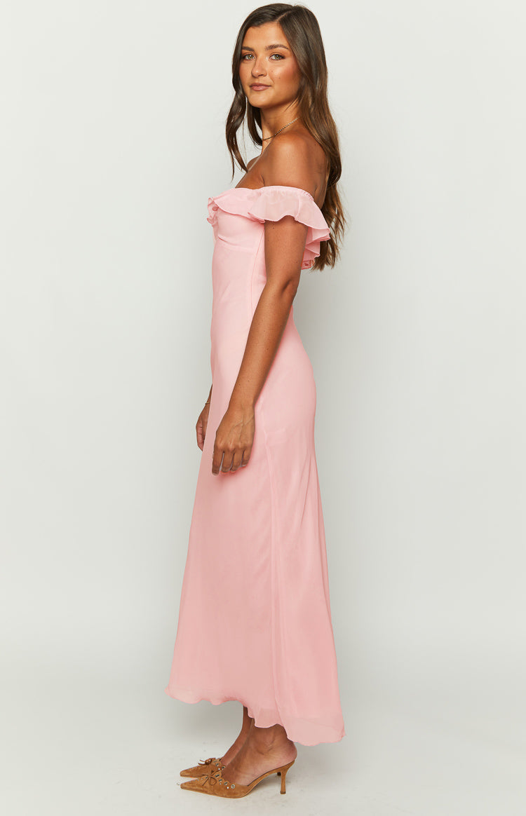 Bellflower Pink Chiffon Maxi Dress BB Exclusive
