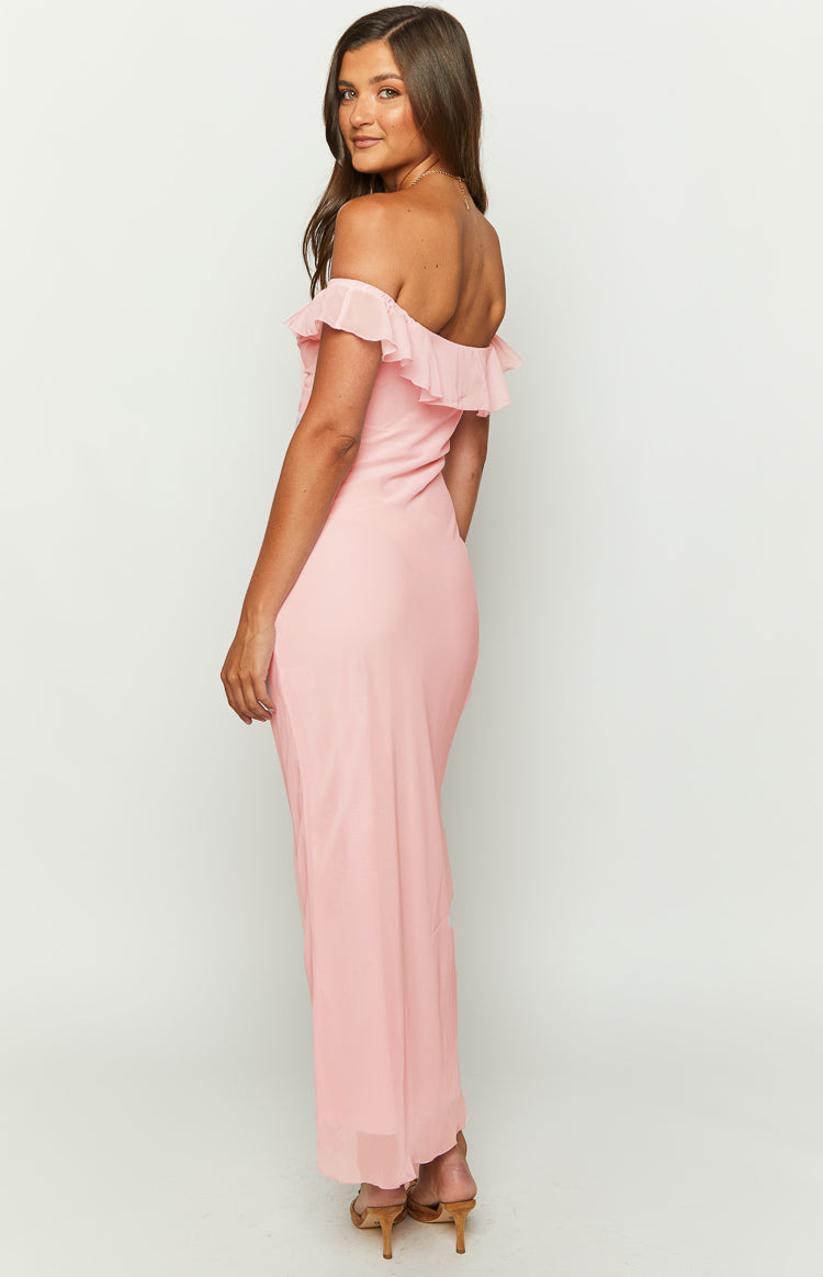 Bellflower Pink Chiffon Maxi Dress BB Exclusive