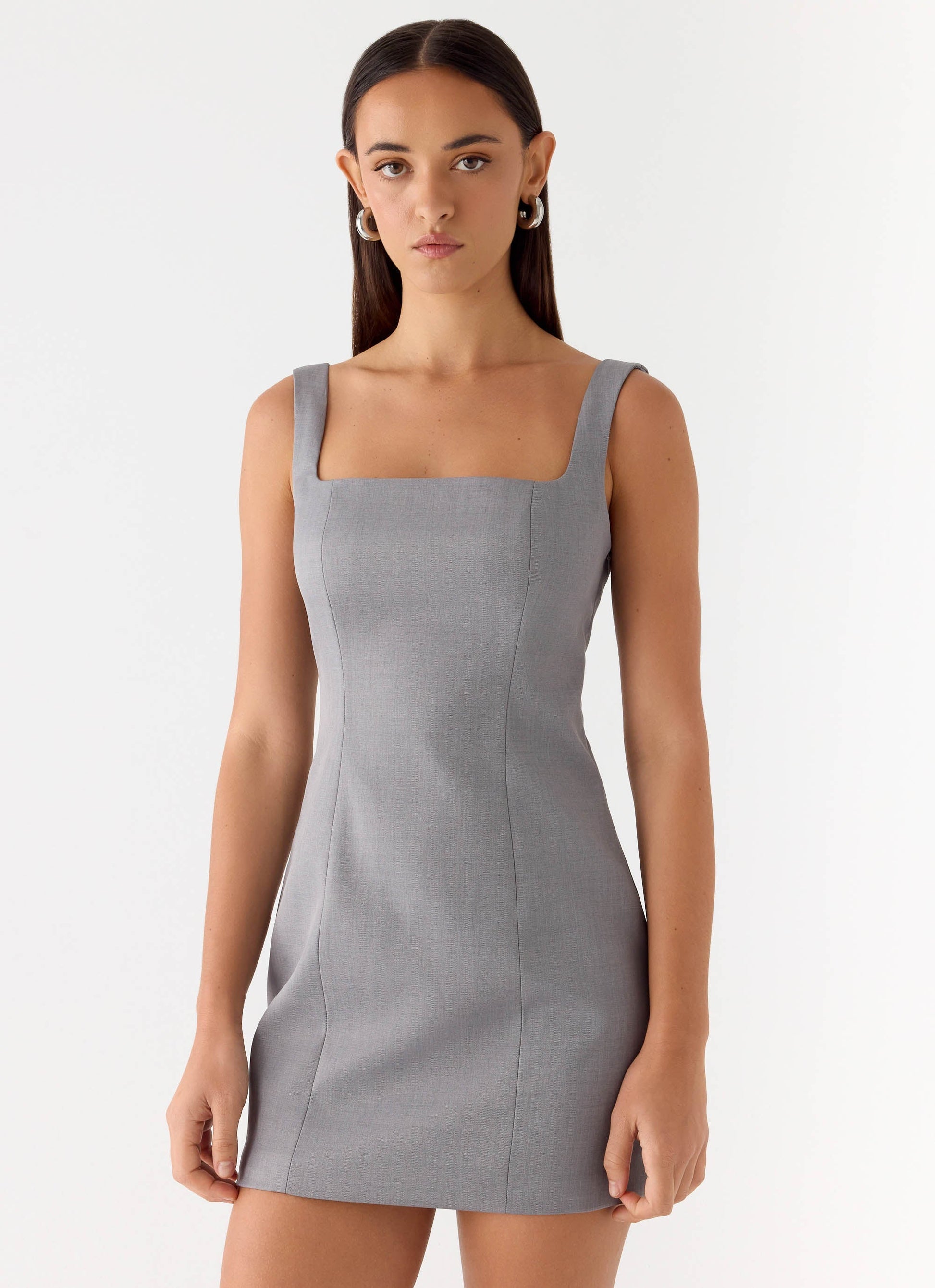 Brief Tension Mini Dress - Smoke Grey Peppermayo Exclusive