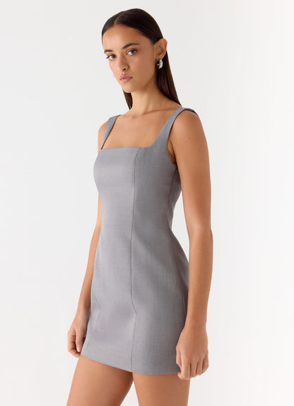 Brief Tension Mini Dress - Smoke Grey Peppermayo Exclusive