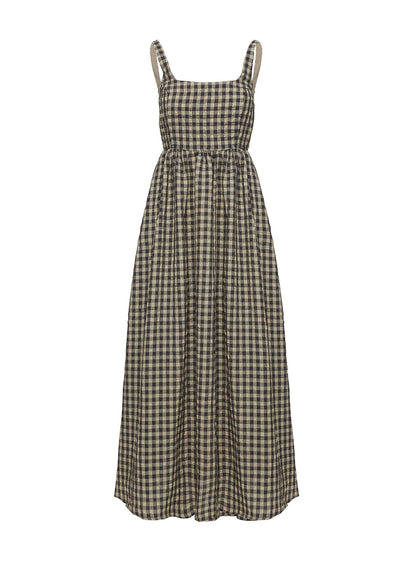 Cartmel Check Maxi Dress Black / Cream Princess Polly