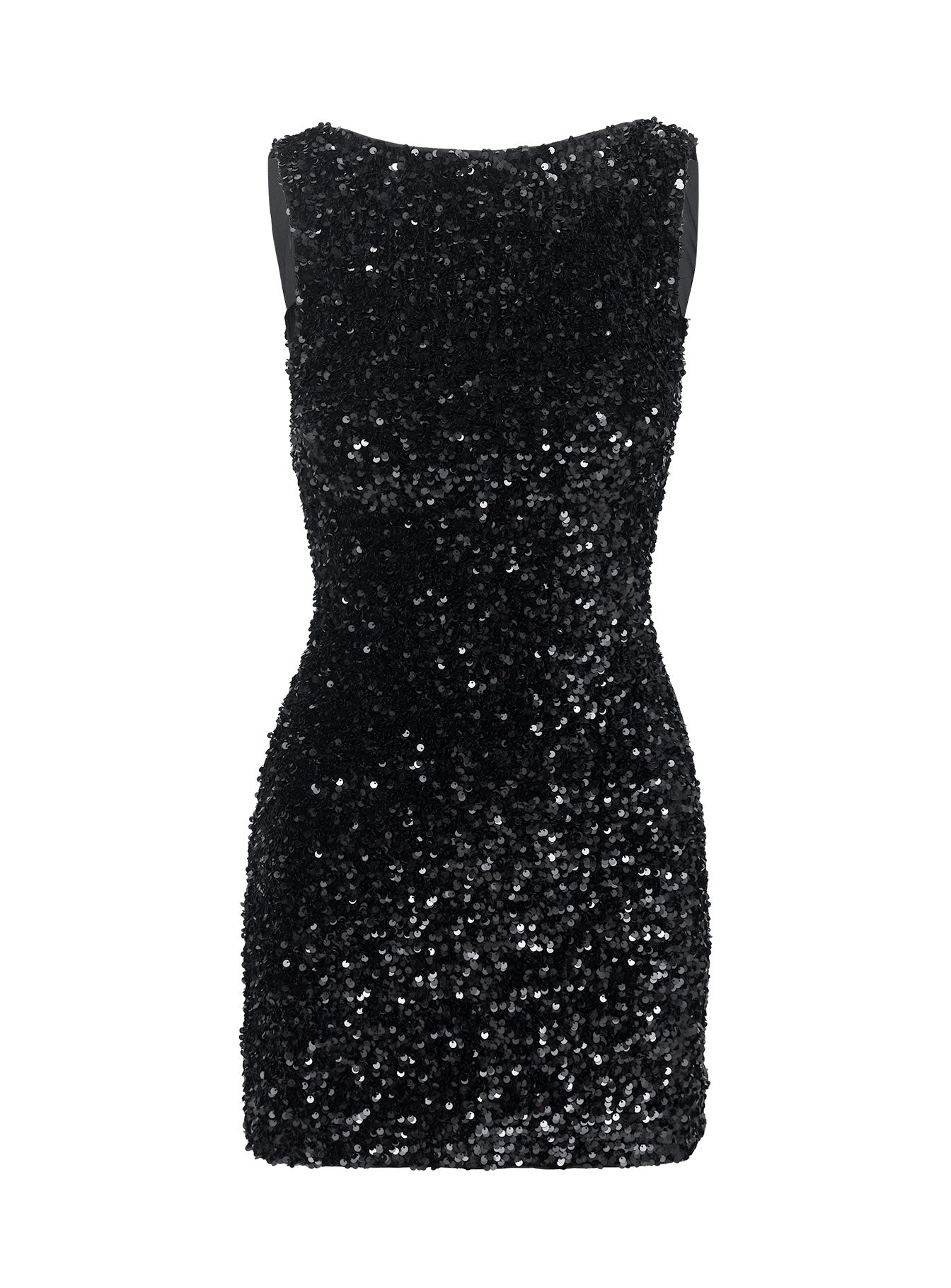 Cinematic Sequin Mini Dress Black Princess Polly