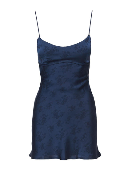 Clemence Mini Dress Navy Princess Polly