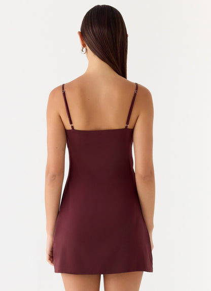 Clementine Mini Dress - Merlot Peppermayo Exclusive