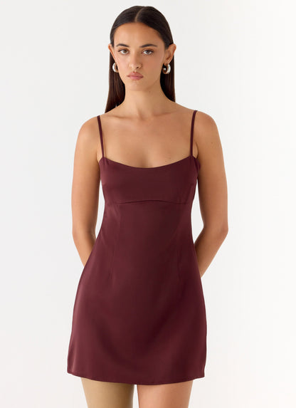 Clementine Mini Dress - Merlot Peppermayo Exclusive