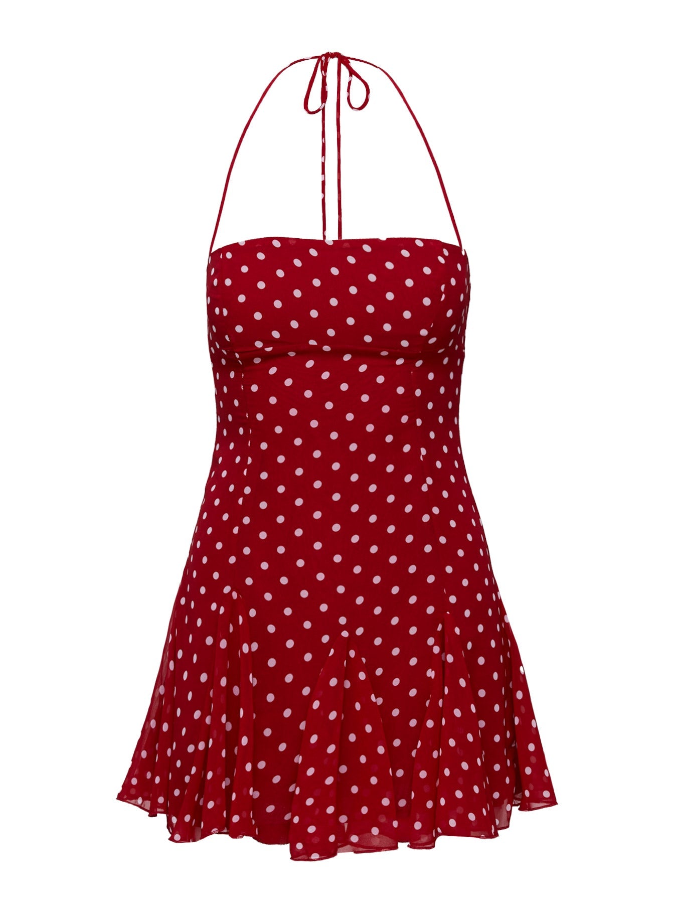 Delamere Mini Dress Red Polka Princess Polly
