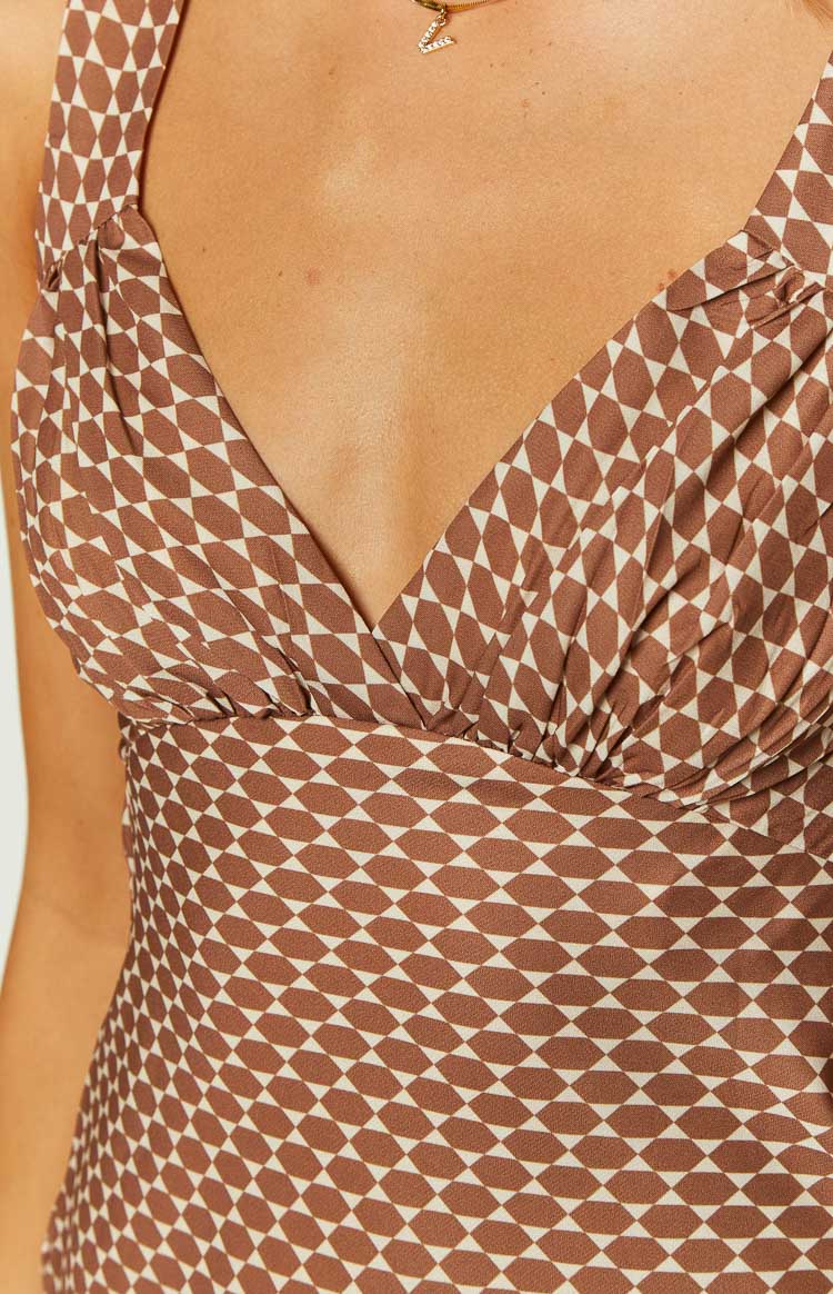 Daphne Chocolate Chiffon Mini Dress BB Exclusive