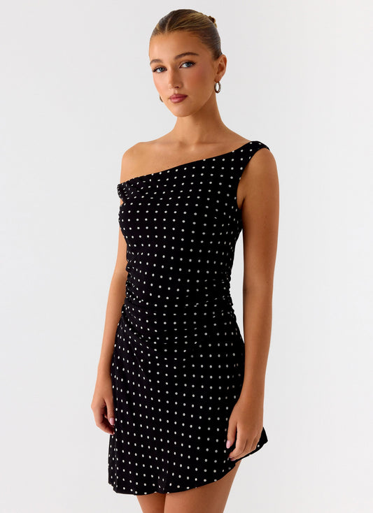 Delusional Mini Dress - Black Polkadot Peppermayo Exclusive