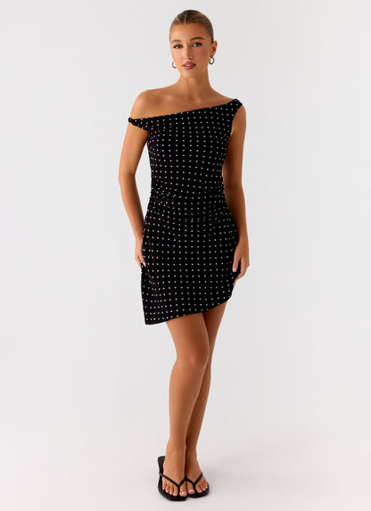 Delusional Mini Dress - Black Polkadot Peppermayo Exclusive