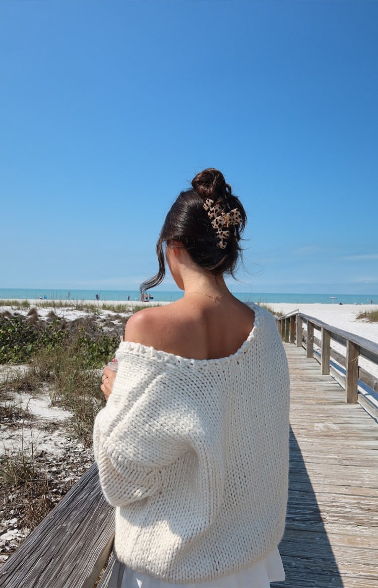 Delvey Cream Chunky Knit Sweater BB Exclusive