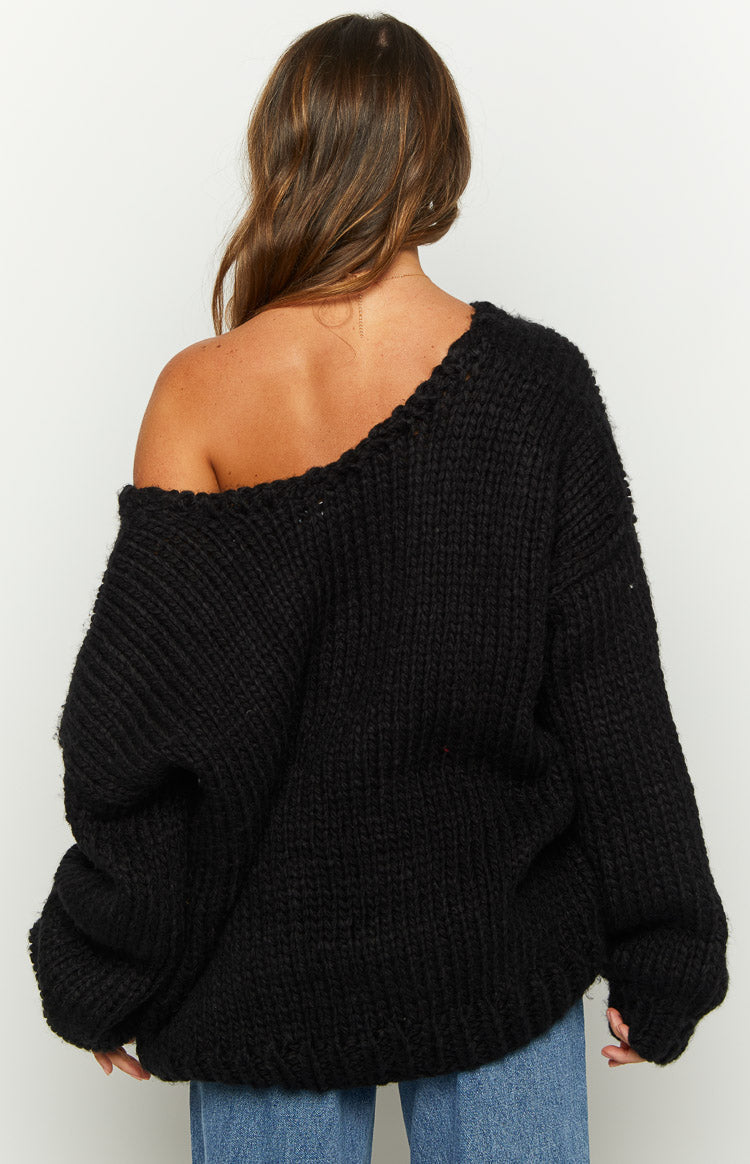 Delvey Black Chunky Knit Sweater BB Exclusive