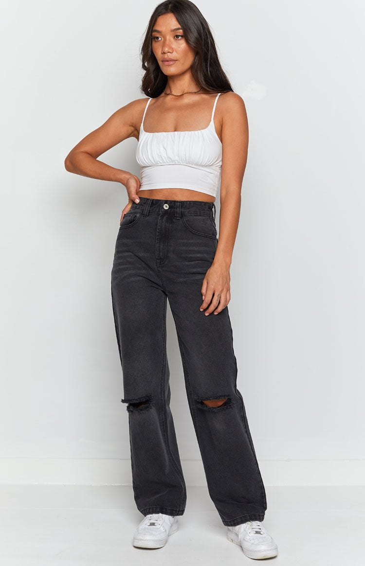 Robin Wide Leg Jeans Black Wash BB Exclusive