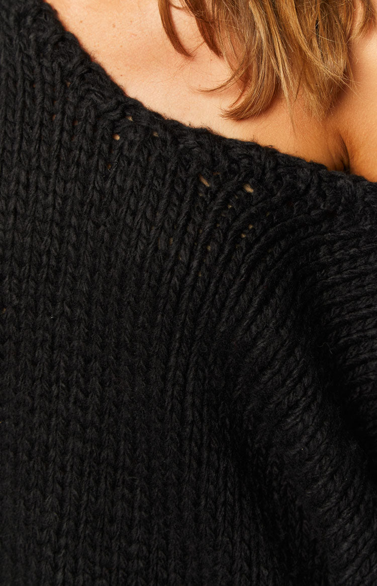 Delvey Black Chunky Knit Sweater BB Exclusive
